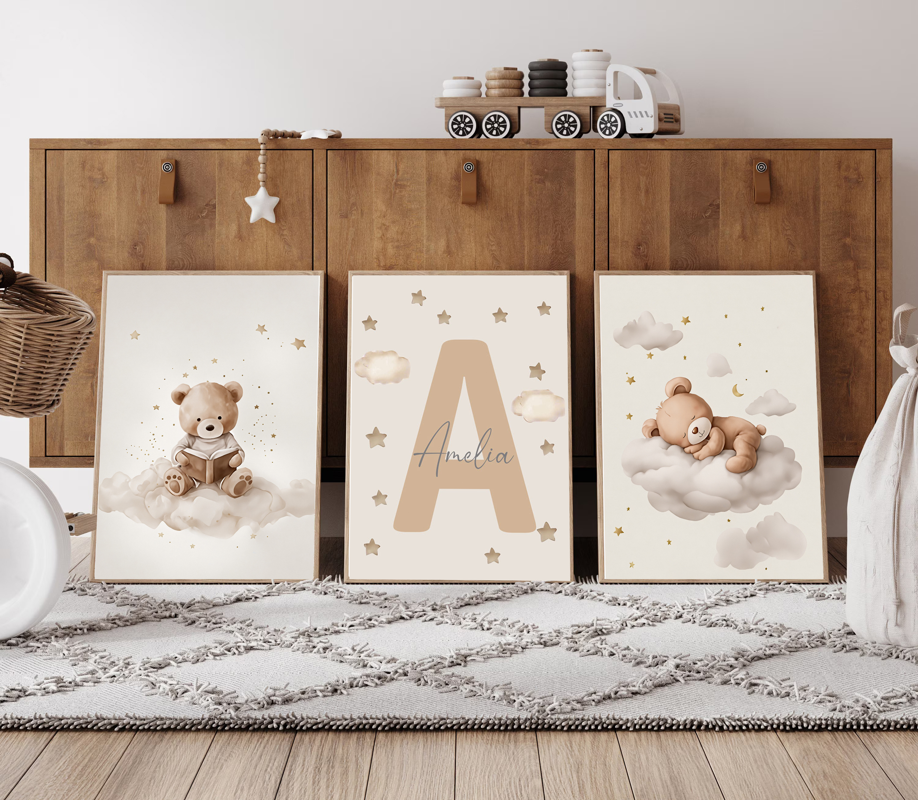 3pcs/set Bohemian Teddy Bear A - Baby Nursery Products ulasan dan harga