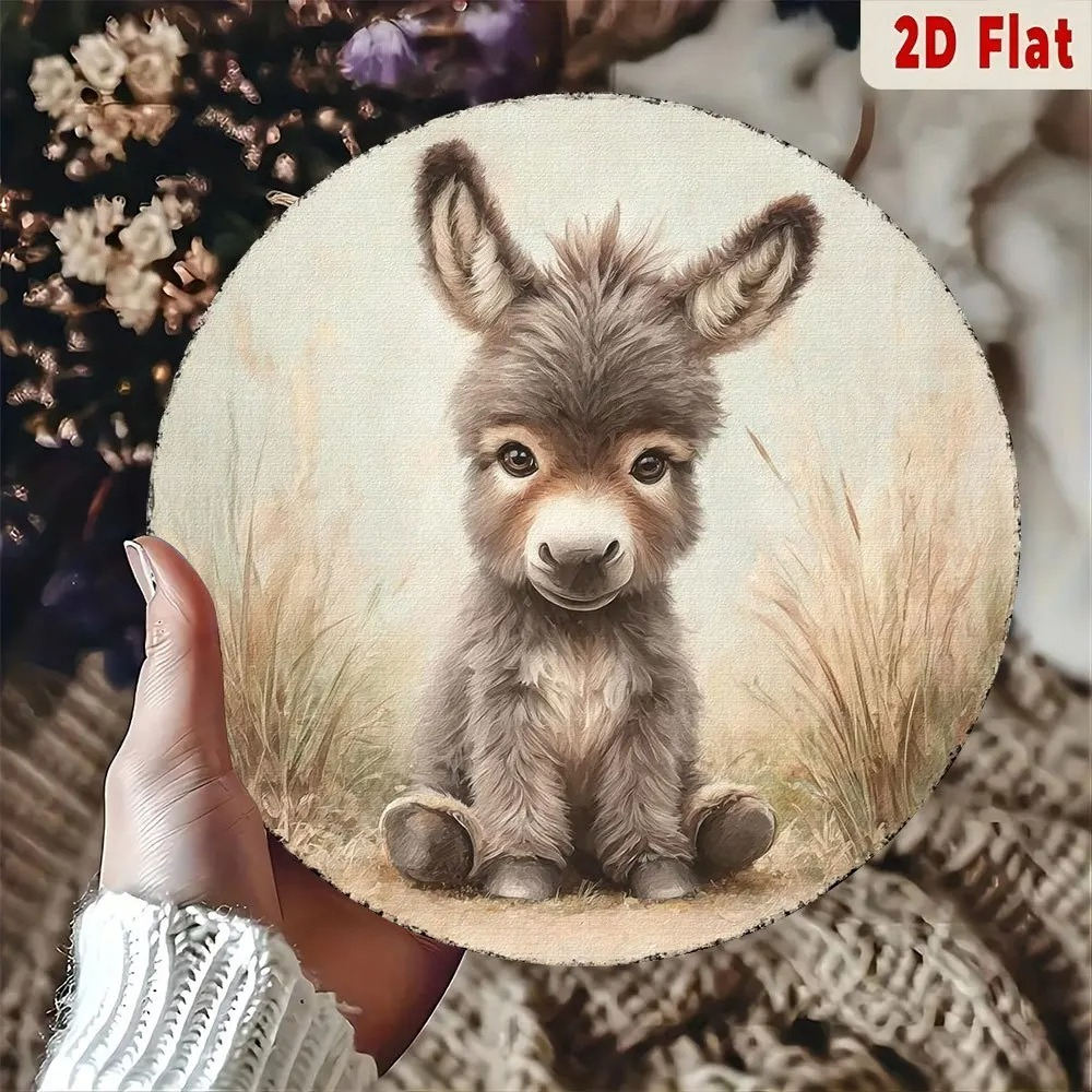 Vintage Baby Donkey Round Meta - Baby Nursery Vintage Decor ulasan dan harga