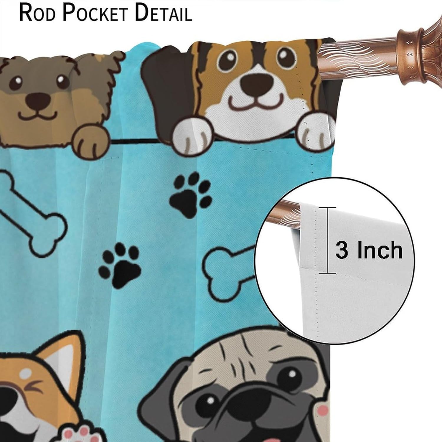 Cute Dog Curtains for Kids Gir - Baby Nursery Hospital ulasan dan harga